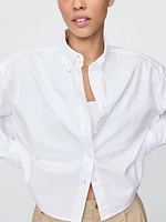 Organic Cotton Oxford Cropped Big Shirt