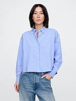 Organic Cotton Oxford Cropped Big Shirt