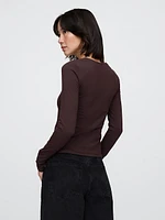 CloseKnit Jersey Square-Neck Top