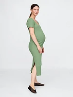 Maternity Rib Midi Dress