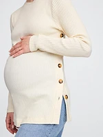 Maternity Side-Button Rib Sweater