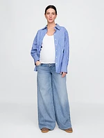 Maternity True Waistband Full Panel UltraSoft Baggy Jeans