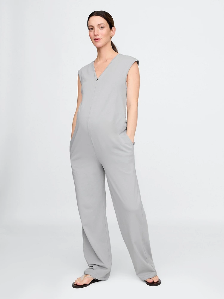 Maternity V-Neck Jumpsuit