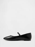 Vegan Suede Mary Jane Flats