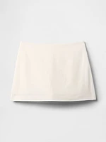 Linen-Blend Mini Skort