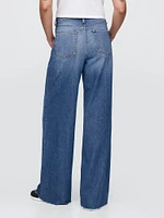 Mid Rise Cargo Baggy Jeans