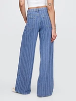 Mid Rise Cargo Baggy Jeans