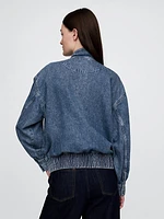 UltraSoft Denim Bomber Jacket