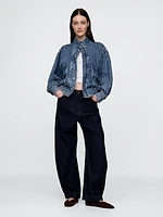 UltraSoft Denim Bomber Jacket