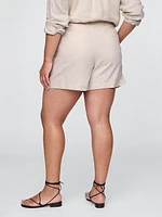 365 High Rise Linen-Blend Shorts