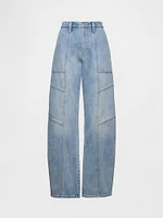 High Rise Barrel Jeans
