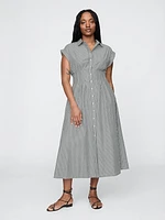 Poplin Midi Shirtdress