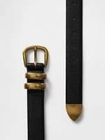 Vegan Leather Pebble Belt