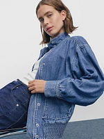 UltraSoft Denim Bomber Jacket