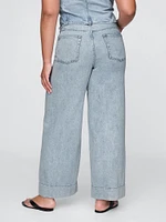 Mid Rise Cargo Baggy Jeans