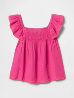 Baby & Toddler Denim Ruffle Top
