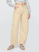 High Rise Barrel Jeans