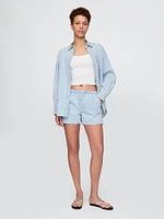 Mid Rise Easy Denim Boxer Shorts