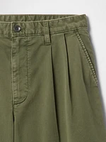 Pleated Khaki Shorts
