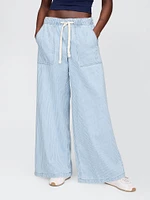 Mid Rise Knit Easy Baggy Jeans