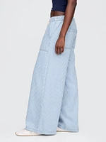 Mid Rise Knit Easy Baggy Jeans