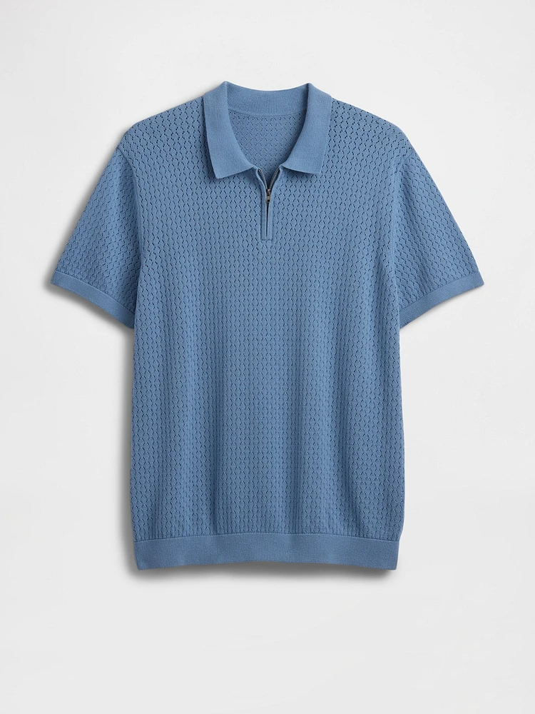 Crochet Polo Shirt