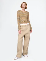 Modern Rib Cropped T-Shirt