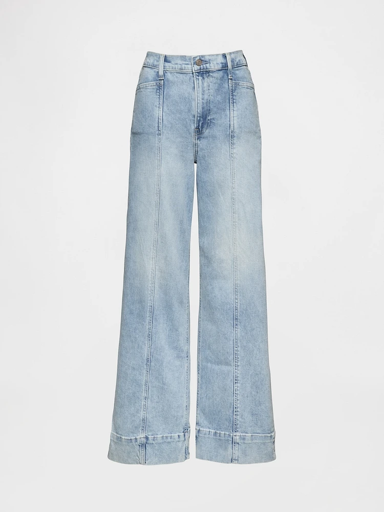 High Rise Stride Wide-Leg Ankle Jeans
