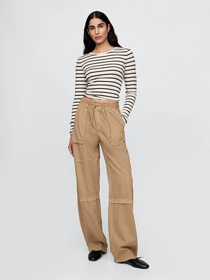 Mid Rise Easy Utility Barrel Pants