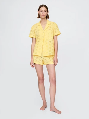 Eyelet Poplin PJ Boxer Shorts