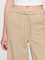 Mid Rise Knit Easy Baggy Jeans