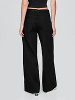 Mid Rise Cargo Baggy Jeans
