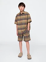 Kids Relaxed Plaid Shirt