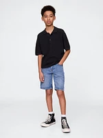Kids Rib Sweater Polo Shirt