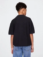 Kids Rib Sweater Polo Shirt