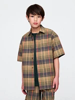 Kids Relaxed Plaid Shirt