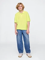 Kids Rib Sweater Polo Shirt