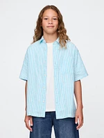 Kids Linen-Cotton Relaxed Shirt