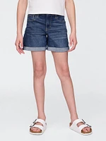 Kids Denim Midi Shorts