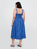 Eyelet Scoop Neck Dress