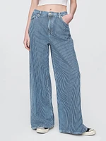 Mid Rise Cargo Baggy Jeans