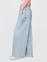 Mid Rise Cargo Baggy Jeans