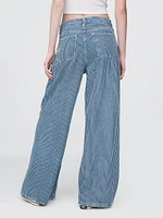 Mid Rise Cargo Baggy Jeans