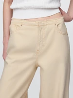 Mid Rise Cargo Baggy Jeans