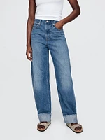 High Rise Barrel Jeans