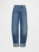 High Rise Barrel Jeans