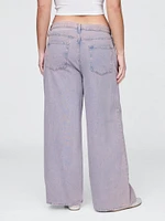 Mid Rise Cargo Baggy Jeans