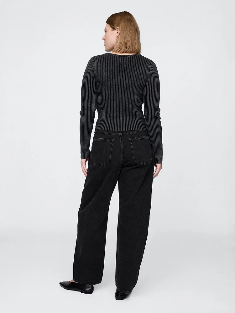 Curvy High Rise Barrel Jeans