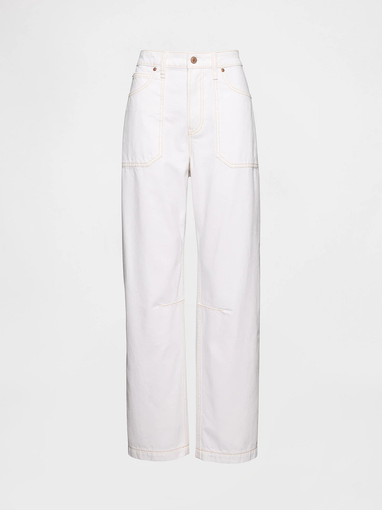 Curvy High Rise Barrel Jeans