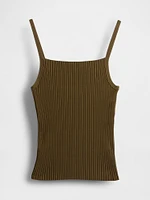 Cropped Rib Sweater Tank Top